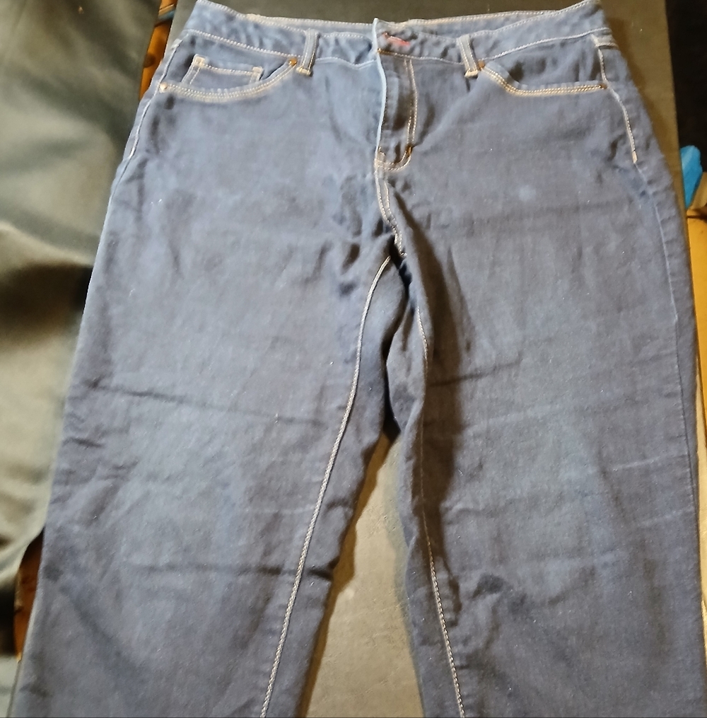 d. jeans Men's Dark Blue Denim Straight Jeans Size 16